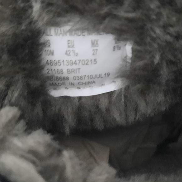 Roebuck & Co Womens Fur Lined Ankle Boots  Size 10 Olive Green New Condition - Picture 5 of 6